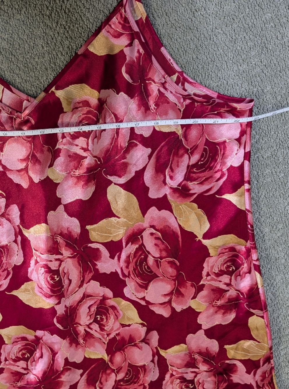 Cacique Lane Bryant Pink Satin Floral Slip Nightgown – Size 22/24 (Plus Size) - Picture 6 of 10